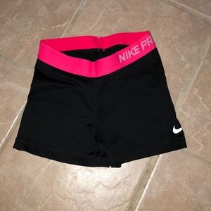 Nike pro spandex shorts